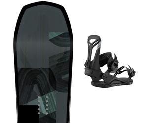 Pack snowboard." Amplid Singular 26 + Fixations - Mixte - Vert / Bleu / Gris - taille 158 - modèle 2026