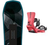 Pack snowboard." Amplid Singular Twin 26 + Fixations - Mixte - Vert / Bleu / Noir - taille 151 - modèle 2026