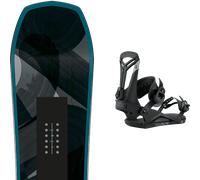 Pack snowboard." Amplid Singular Twin 26 + Fixations - Mixte - Vert / Bleu / Noir - taille 158 - modèle 2026