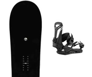 Pack snowboard." Arbor El Camino Black 26 + Fixations - Homme - Noir - taille 161 - modèle 2026