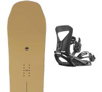 Pack snowboard." Arbor Element Decon Rocker Sand 26 + Fixations - Homme - Marron - taille 157W - modèle 2026