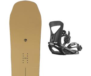 Pack snowboard." Arbor Element Decon Rocker Sand 26 + Fixations - Homme - Marron - taille 158 - modèle 2026