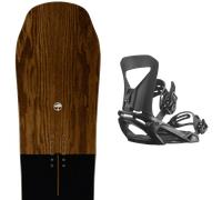 Pack snowboard." Arbor Element Rocker Wood/black 26 + Fixations - Homme - Marron - taille 154 - modèle 2026