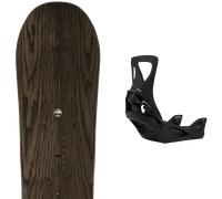 Pack snowboard." Arbor Mantra Wood/gold 26 + Fixations - Femme - Marron - taille 152 - modèle 2026