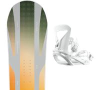Pack snowboard." Bataleon Push Up Orange/grey 26 + Fixations - Femme - Orange / Gris - taille 146 - modèle 2026