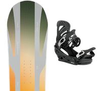 Pack snowboard." Bataleon Push Up Orange/grey 26 + Fixations - Femme - Orange / Gris - taille 146 - modèle 2026
