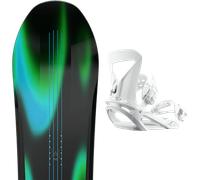 Pack snowboard." Bataleon Thunderstorm 25 + Fixations - Femme - Noir / Vert / Bleu - taille 152 - modèle 2025