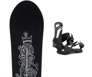 Pack snowboard." Burton Counterbalance Hallucinate 26 + Fixations - Mixte - Noir / Blanc - taille 162W - modèle 2026
