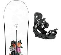 Pack snowboard." Burton Talent Scout W 23 + Fixations - Femme - Blanc - taille 138 - modèle 2023