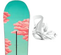 Pack snowboard." Burton Yeasayer Fv W Blue/pink 25 + Fixations - Femme - Vert / Rouge - taille 148 - modèle 2025