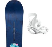 Pack snowboard." Burton Yeasayer W 26 + Fixations - Femme - Bleu / Gris - taille 148 - modèle 2026