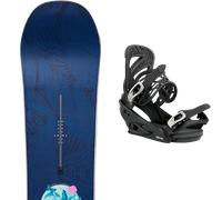 Pack snowboard." Burton Yeasayer W 26 + Fixations - Femme - Bleu / Gris - taille 148 - modèle 2026