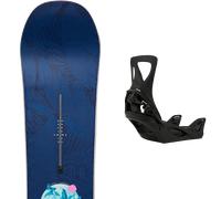 Pack snowboard." Burton Yeasayer W 26 + Fixations - Femme - Bleu / Gris - taille 152 - modèle 2026