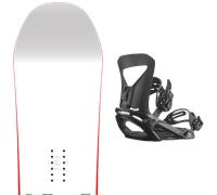 Pack snowboard." Capita Aeronaut 25 + Fixations - Homme - Blanc / Rouge - taille 159 - modèle 2025