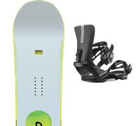 Pack snowboard." Capita Mercury White/yellow 26 + Fixations - Homme - Gris / Vert - taille 155 - modèle 2026