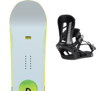 Pack snowboard." Capita Mercury White/yellow 26 + Fixations - Homme - Gris / Vert - taille 160W - modèle 2026