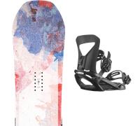 Pack snowboard." Capita Sb Powder Twin White 26 + Fixations - Homme - Violet / Rose / Rouge - taille 159 - modèle 2026