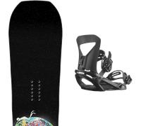 Pack snowboard." Gnu C Money Black/blue/white 26 + Fixations - Homme - Noir - taille 159 - modèle 2026