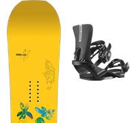 Pack snowboard." Gnu Gloss Yellow/blue 26 + Fixations - Femme - Jaune - taille 136 - modèle 2026