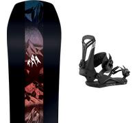 Pack snowboard." Jones Mountain Twin Black/multi 26 + Fixations - Homme - Noir / Multicolore - taille 160 - modèle 2026
