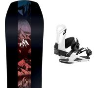 Pack snowboard." Jones Mountain Twin Black/multi 26 + Fixations - Homme - Noir / Multicolore - taille 165W - modèle 2026