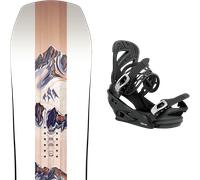 Pack snowboard." Jones Twin Sister W White/multi 26 + Fixations - Femme - Blanc / Multicolore - taille 146 - modèle 2026