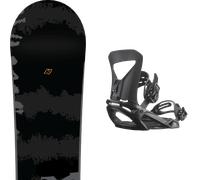 Pack snowboard." K2 Courier Black/grey/khaki 26 + Fixations - Homme - Noir - taille 158 - modèle 2026