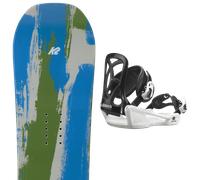 Pack snowboard." K2 Lil Mini Jr 27 + Fixations - Enfant - Bleu / Vert - taille 90 - modèle 2027