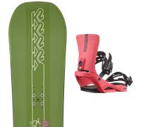Pack snowboard." K2 Lime Lite W 25 + Fixations - Femme - Vert / Noir / Blanc - taille 149 - modèle 2025