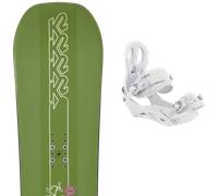 Pack snowboard." K2 Lime Lite W 25 + Fixations - Femme - Vert / Noir / Blanc - taille 149 - modèle 2025