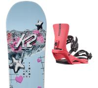 Pack snowboard." K2 Medium 25 + Fixations - Homme - Bleu / Rose / Noir - taille 158W - modèle 2025