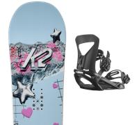 Pack snowboard." K2 Medium 25 + Fixations - Homme - Bleu / Rose / Noir - taille 158W - modèle 2025