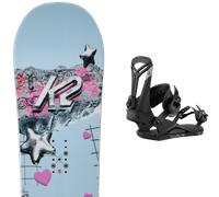 Pack snowboard." K2 Medium 25 + Fixations - Homme - Bleu / Rose / Noir - taille 158W - modèle 2025