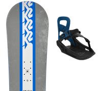 Pack snowboard." K2 Vandal 25 + Fixations - Enfant - Gris / Bleu - taille 145W - modèle 2025