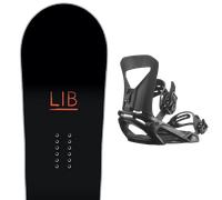 Pack snowboard." Lib Tech Two Time 25 + Fixations - Homme - Noir / Rouge / Blanc - taille 146 - modèle 2025
