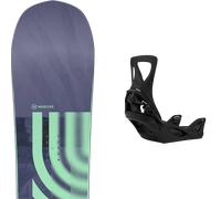 Pack snowboard." Nidecker Astral Tbc 26 + Fixations - Femme - Violet / Vert - taille 143 - modèle 2026