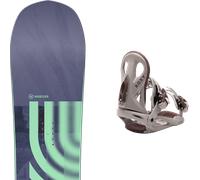 Pack snowboard." Nidecker Astral Tbc 26 + Fixations - Femme - Violet / Vert - taille 143 - modèle 2026