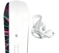 Pack snowboard." Nidecker Venus 26 + Fixations - Femme - Blanc - taille 143 - modèle 2026