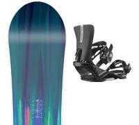 Pack snowboard." Nitro Lectra Brush W 25 + Fixations - Femme - Vert / Violet / Bleu - taille 138 - modèle 2025