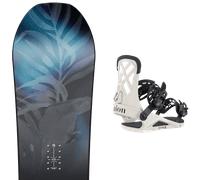 Pack snowboard." Nitro Lectra Cam-out W 26 + Fixations - Femme - Noir / Bleu - taille 152 - modèle 2026