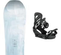Pack snowboard." Nitro Lectra W Abstract White/multi 26 + Fixations - Femme - Bleu / Rouge / Rose - taille 142 - modèle 2026