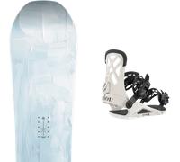 Pack snowboard." Nitro Lectra W Abstract White/multi 26 + Fixations - Femme - Bleu / Rouge / Rose - taille 142 - modèle 2026