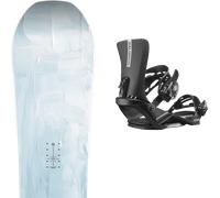 Pack snowboard." Nitro Lectra W Abstract White/multi 26 + Fixations - Femme - Bleu / Rouge / Rose - taille 152 - modèle 2026