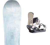 Pack snowboard." Nitro Lectra W Abstract White/multi 26 + Fixations - Femme - Bleu / Rouge / Rose - taille 152 - modèle 2026