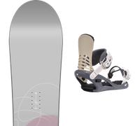 Pack snowboard." Nitro Nova W Grey/multi 26 + Fixations - Femme - Gris / Multicolore - taille 144 - modèle 2026
