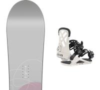 Pack snowboard." Nitro Nova W Grey/multi 26 + Fixations - Femme - Gris / Multicolore - taille 144 - modèle 2026
