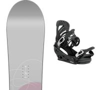 Pack snowboard." Nitro Nova W Grey/multi 26 + Fixations - Femme - Gris / Multicolore - taille 148 - modèle 2026