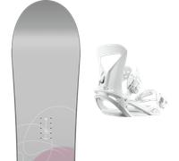 Pack snowboard." Nitro Nova W Grey/multi 26 + Fixations - Femme - Gris / Multicolore - taille 148 - modèle 2026
