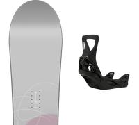 Pack snowboard." Nitro Nova W Grey/multi 26 + Fixations - Femme - Gris / Multicolore - taille 152 - modèle 2026