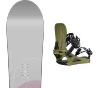 Pack snowboard." Nitro Nova W Grey/multi 26 + Fixations - Femme - Gris / Multicolore - taille 152 - modèle 2026